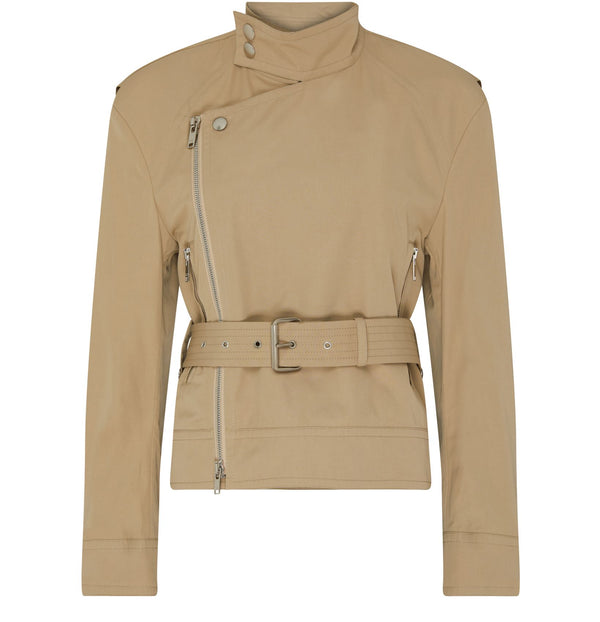 Light jacket with beige belt BOTTEGA VENETA