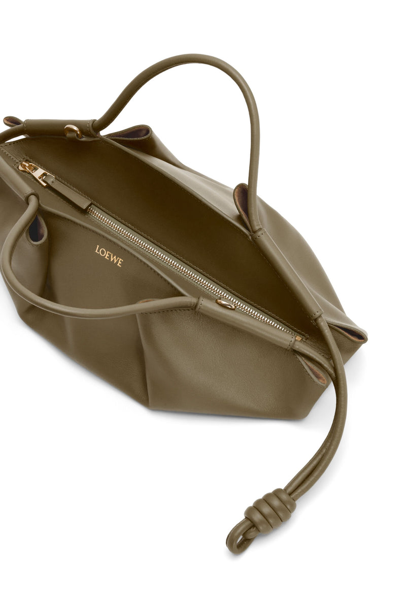 Bag "Small Pasteo in brilliant nappa veal leather Green Dark Khaki "Loewe