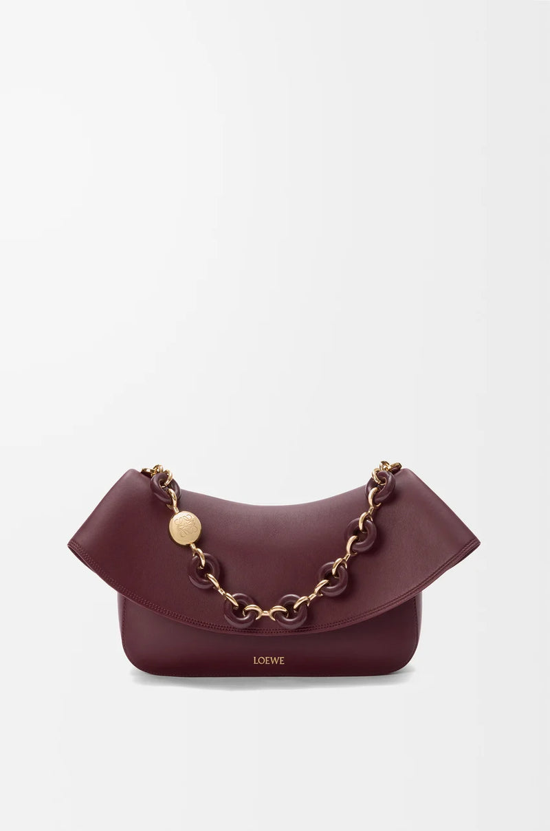 Bag "Medium Ola in Smooth Small Bordeaux Dark" Loewe leather leather