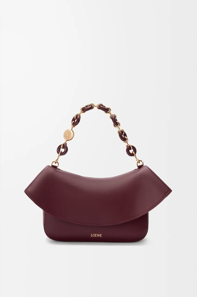 Bag "Medium Ola in Smooth Small Bordeaux Dark" Loewe leather leather