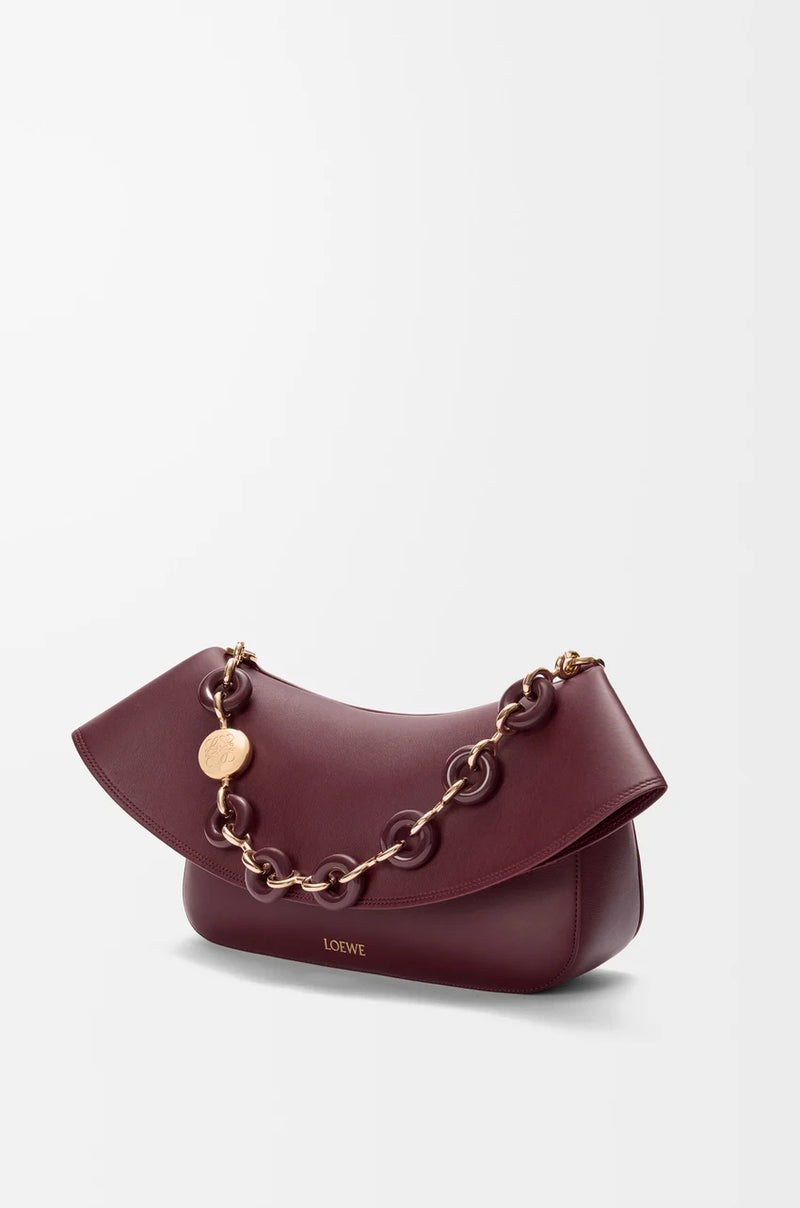 Bag "Medium Ola in Smooth Small Bordeaux Dark" Loewe leather leather