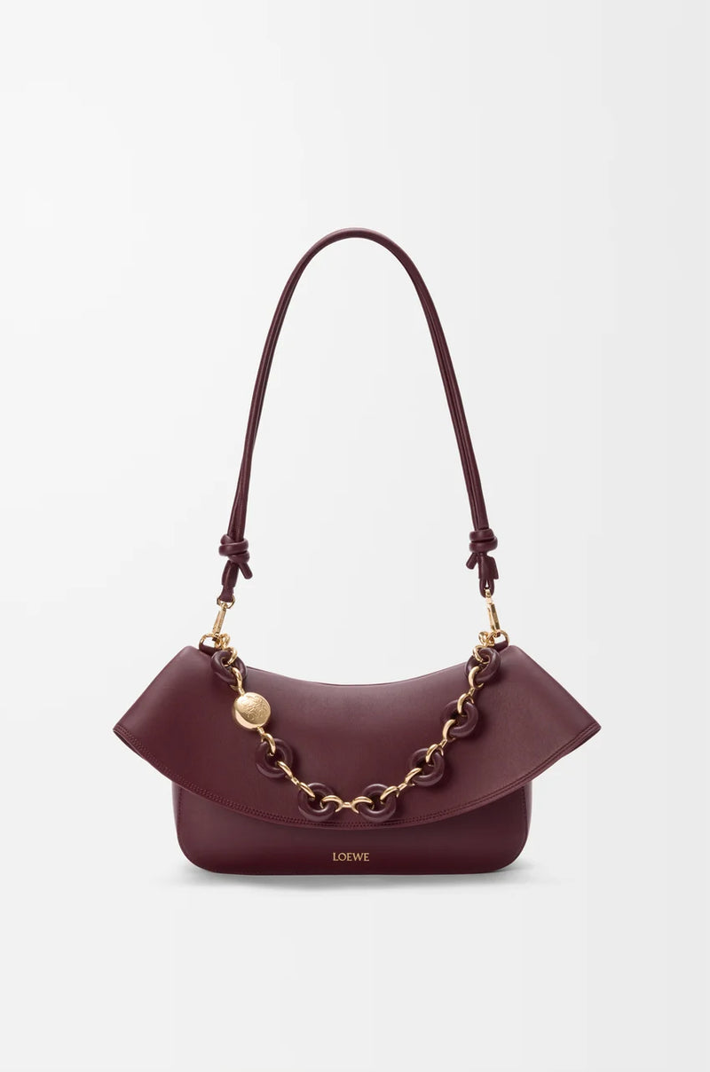 Bag "Medium Ola in Smooth Small Bordeaux Dark" Loewe leather leather