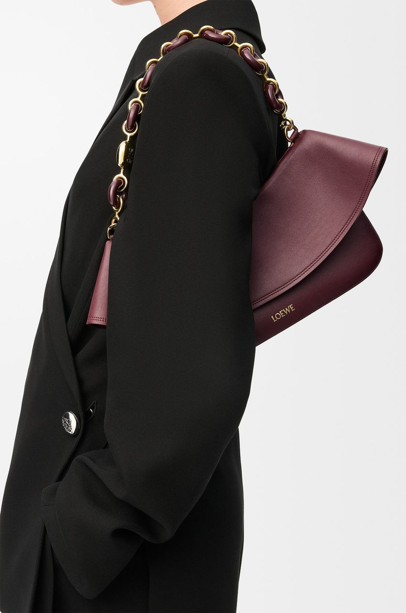 Bag "Medium Ola in Smooth Small Bordeaux Dark" Loewe leather leather