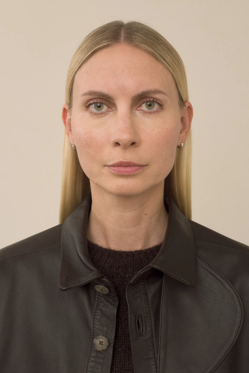 "Gaiter in espresso leather" Lauren Manoogian