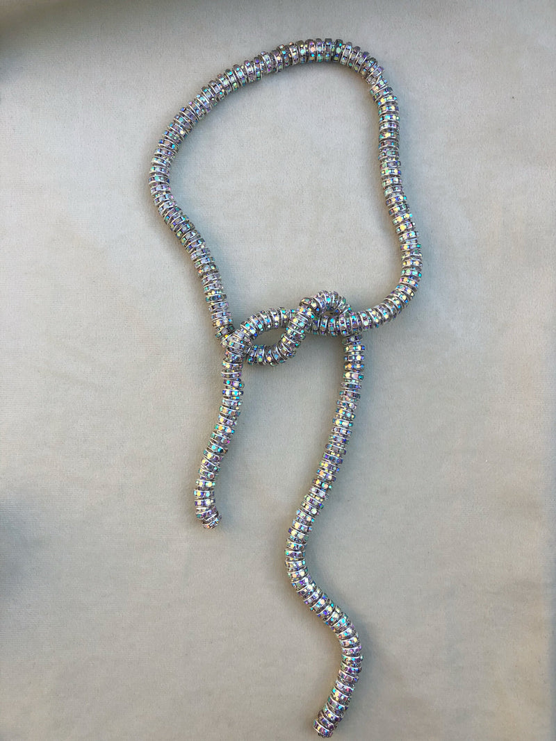 "Silver/ multicolored snake" collar Pearl Octopuss.y