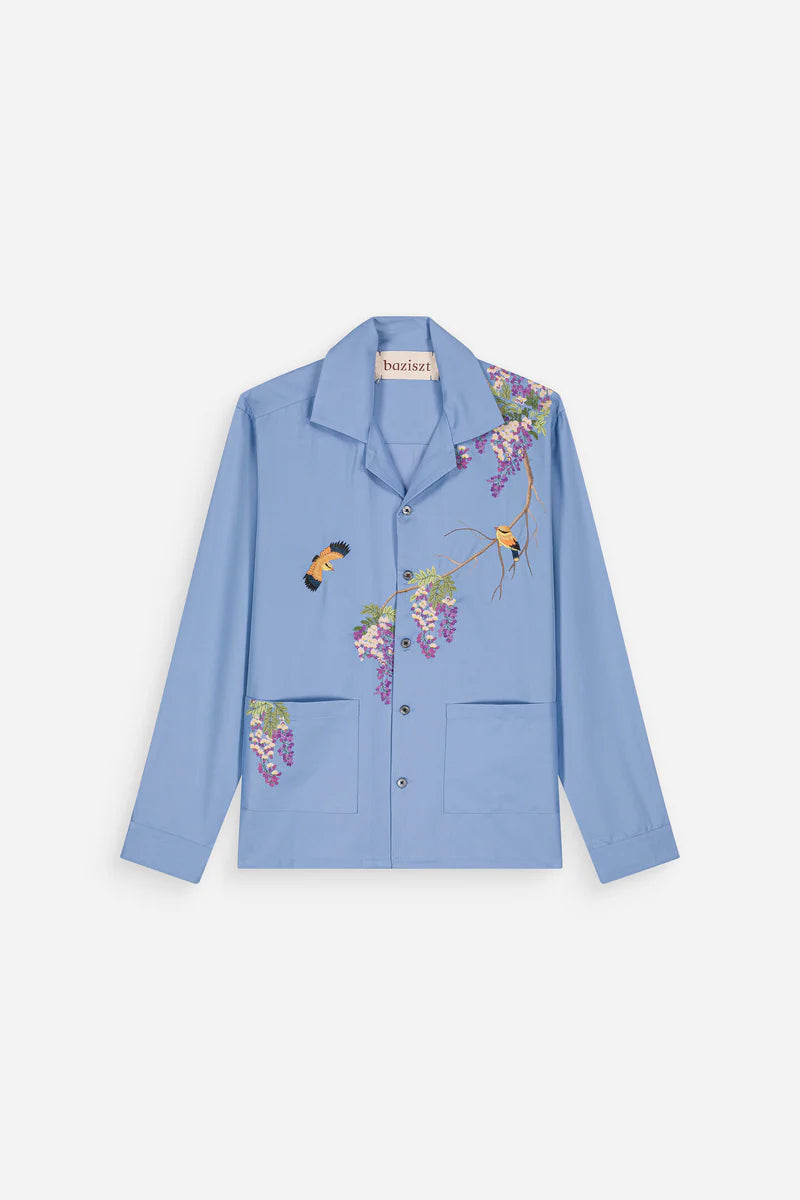 Blue/ multicolored "Baziszt" Birday/ Multicolored "shirt