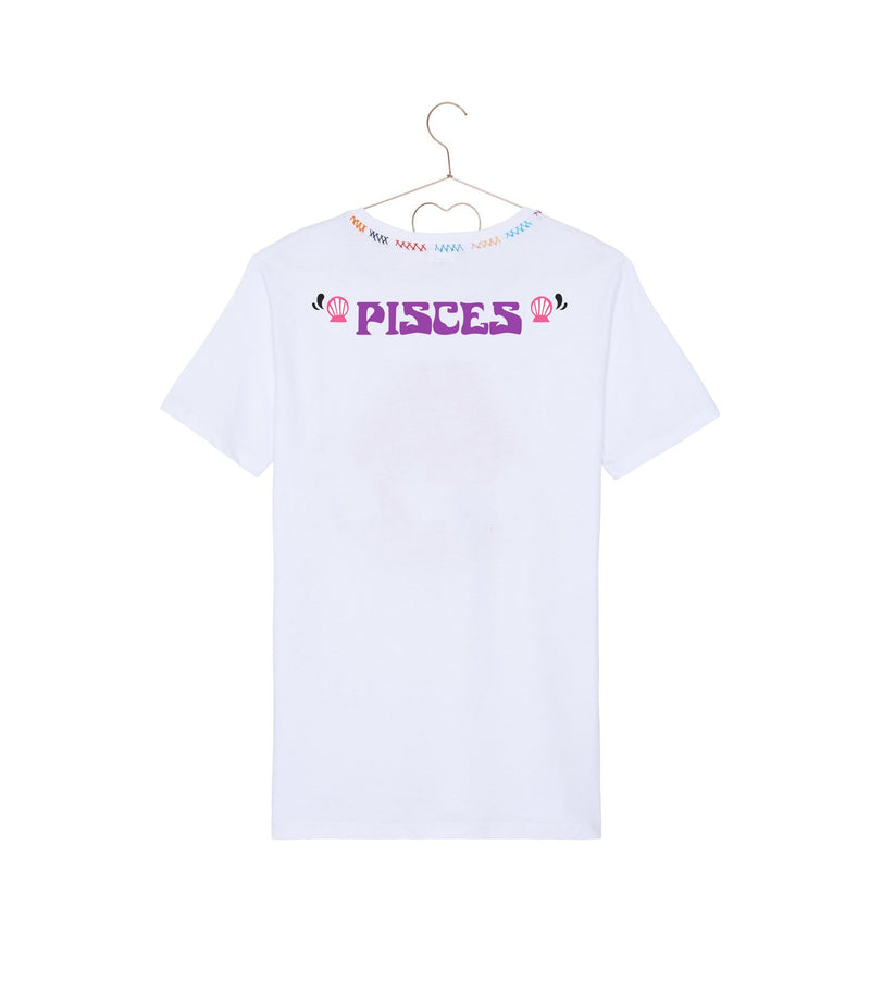 T-shirt "Astro Poisson Blanc/ Multicolore" MONOKI