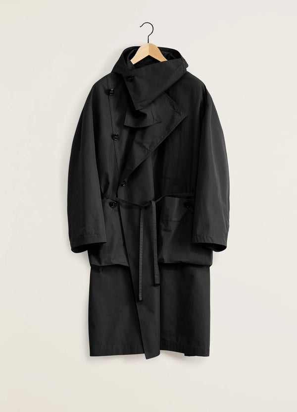 Light asymmetrical coat Black THE MAYOR