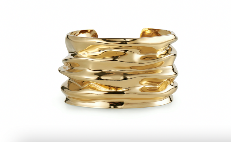 Small "Drape Plated Gold" cuff "Annelise Michelson