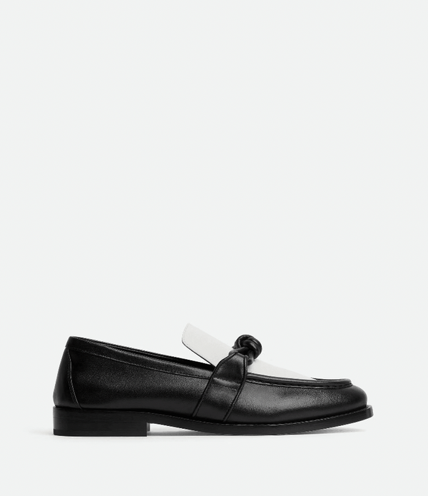 "Mocassins Astaire  bicolore Black/White" BOTTEGA VENETA