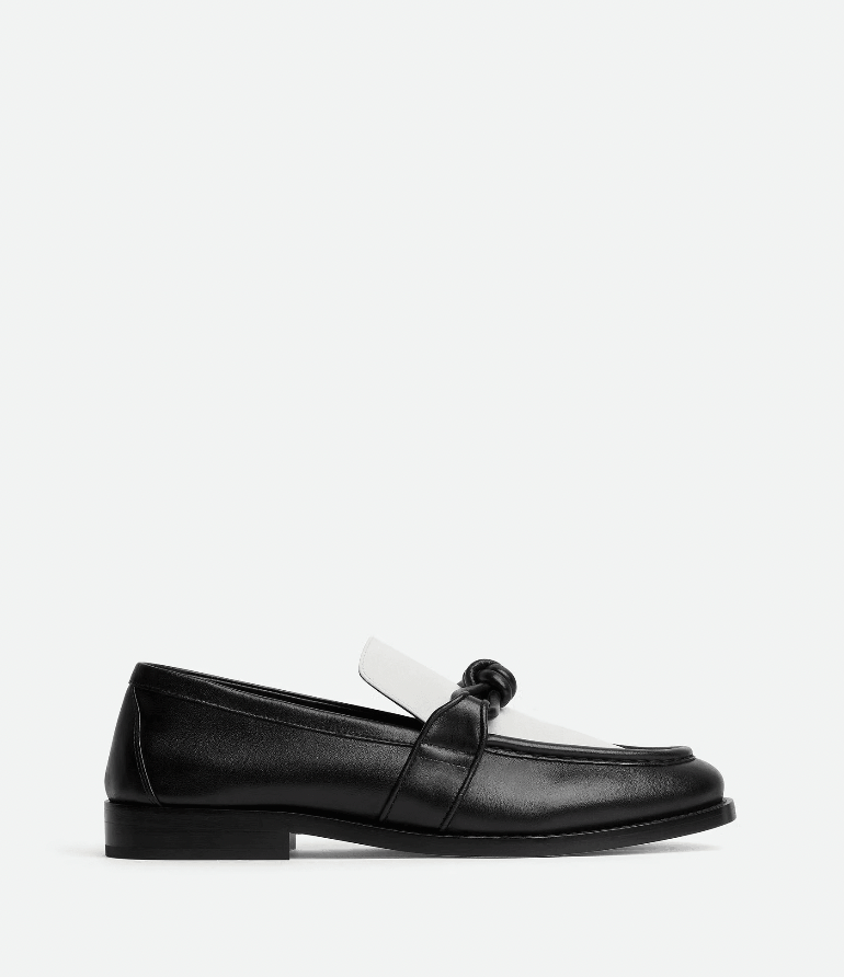 "Mocassins Astaire  bicolore Black/White" BOTTEGA VENETA