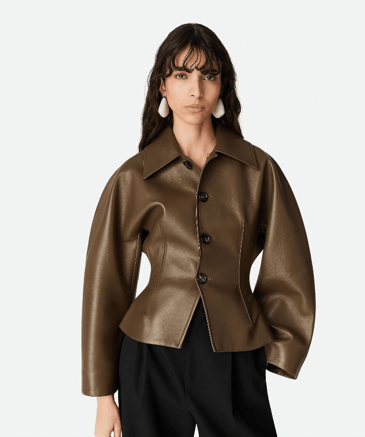 "Veste En Cuir Dark moss" BOTTEGA VENETA