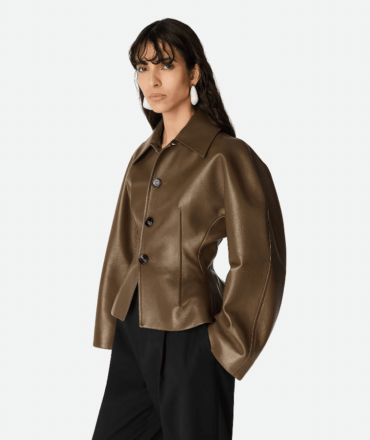 "Veste En Cuir Dark moss" BOTTEGA VENETA