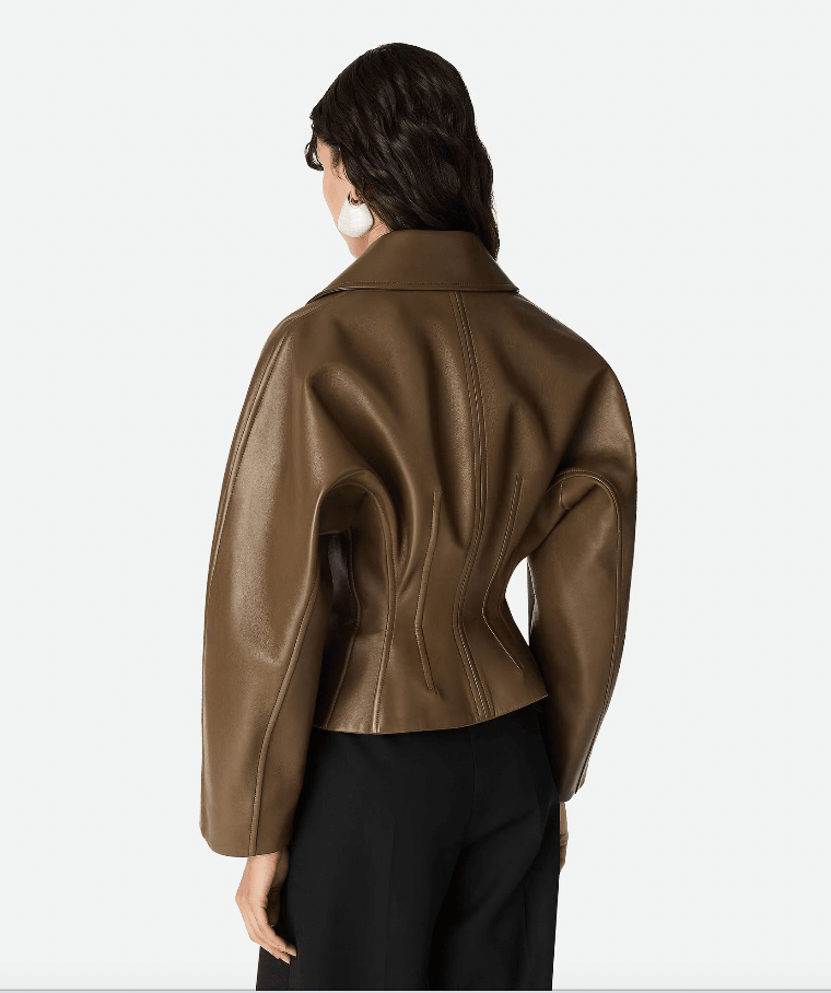 "Veste En Cuir Dark moss" BOTTEGA VENETA