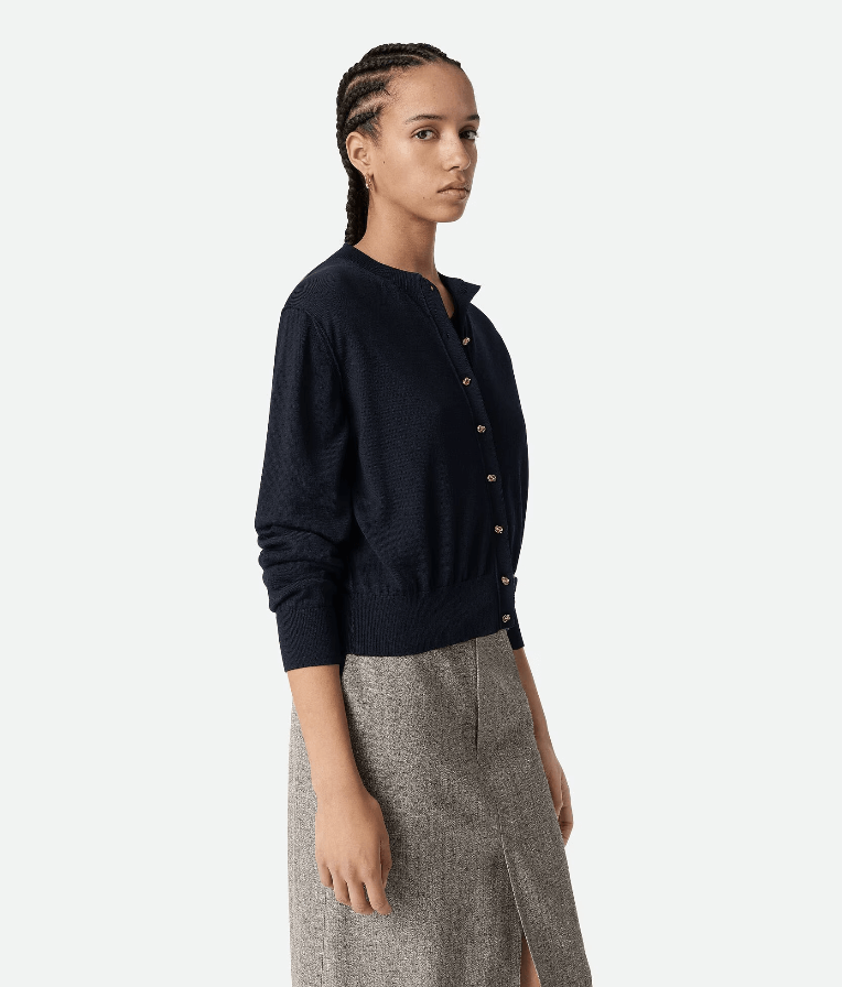 "Twinset en coton et viscose Navy" BOTTEGA VENETA