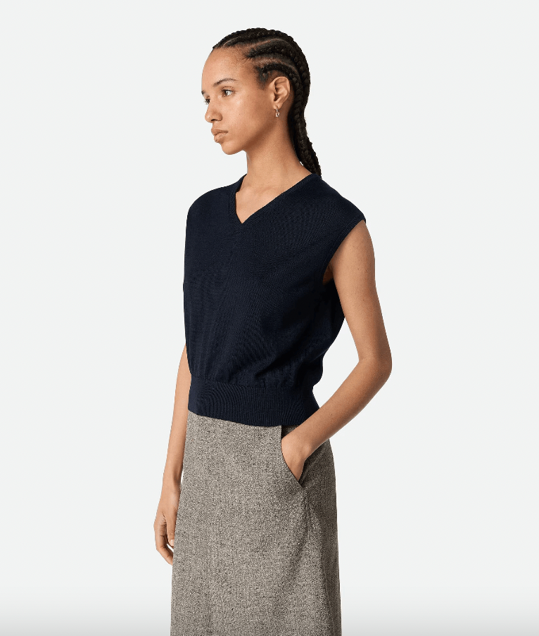 "Twinset en coton et viscose Navy" BOTTEGA VENETA