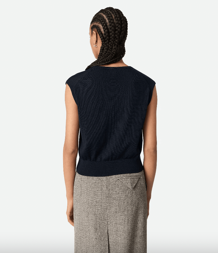 "Twinset en coton et viscose Navy" BOTTEGA VENETA