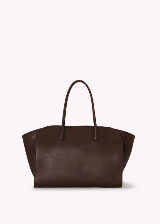 "Marlo 14 leather bag Deep Brown Years" The Row