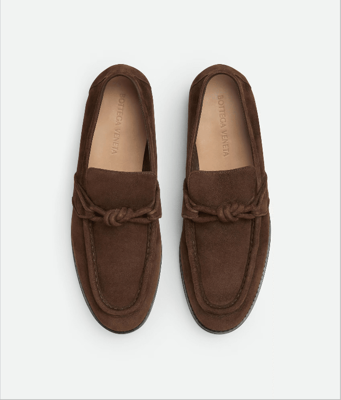 "Mocassins Astaire en daim souple Fondant" BOTTEGA VENETA