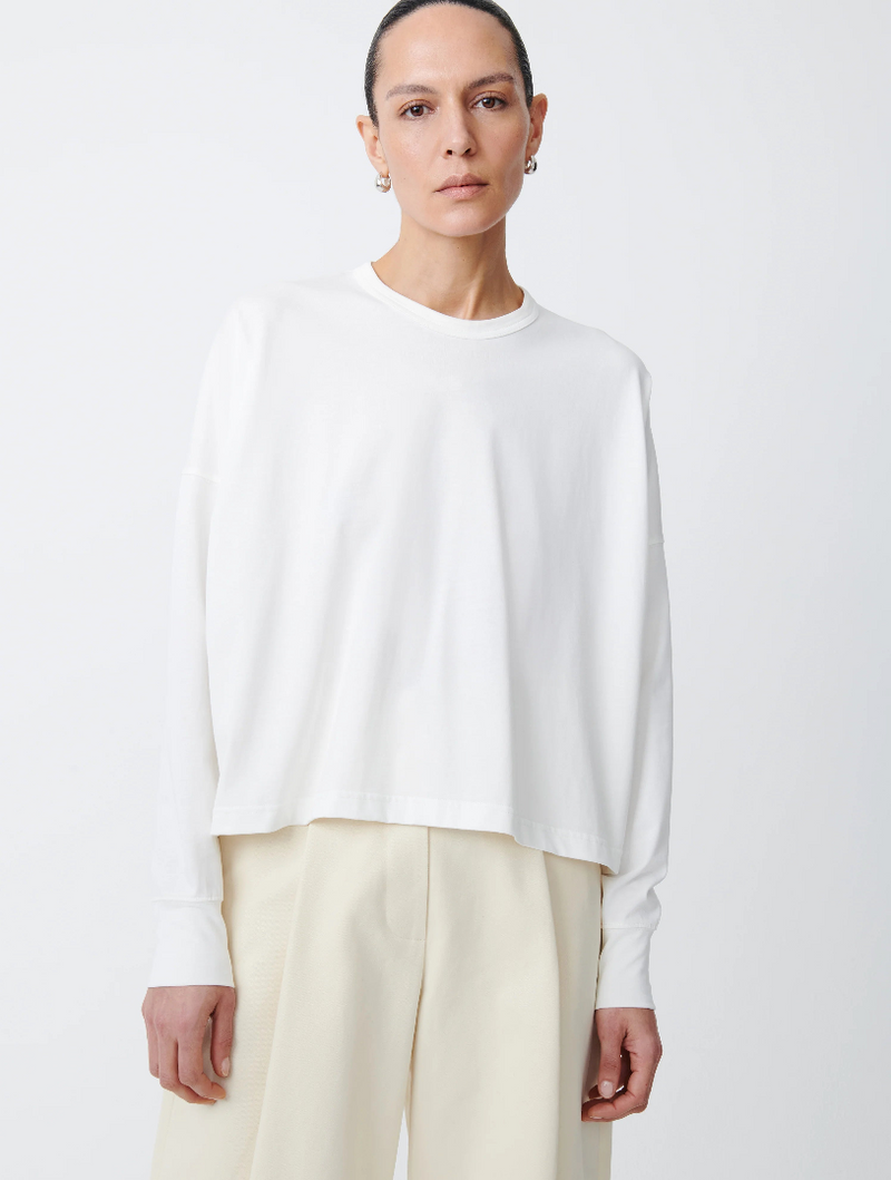 "Loop Long Sleeve T-Shirt Optic White" STUDIO NICHOLSON