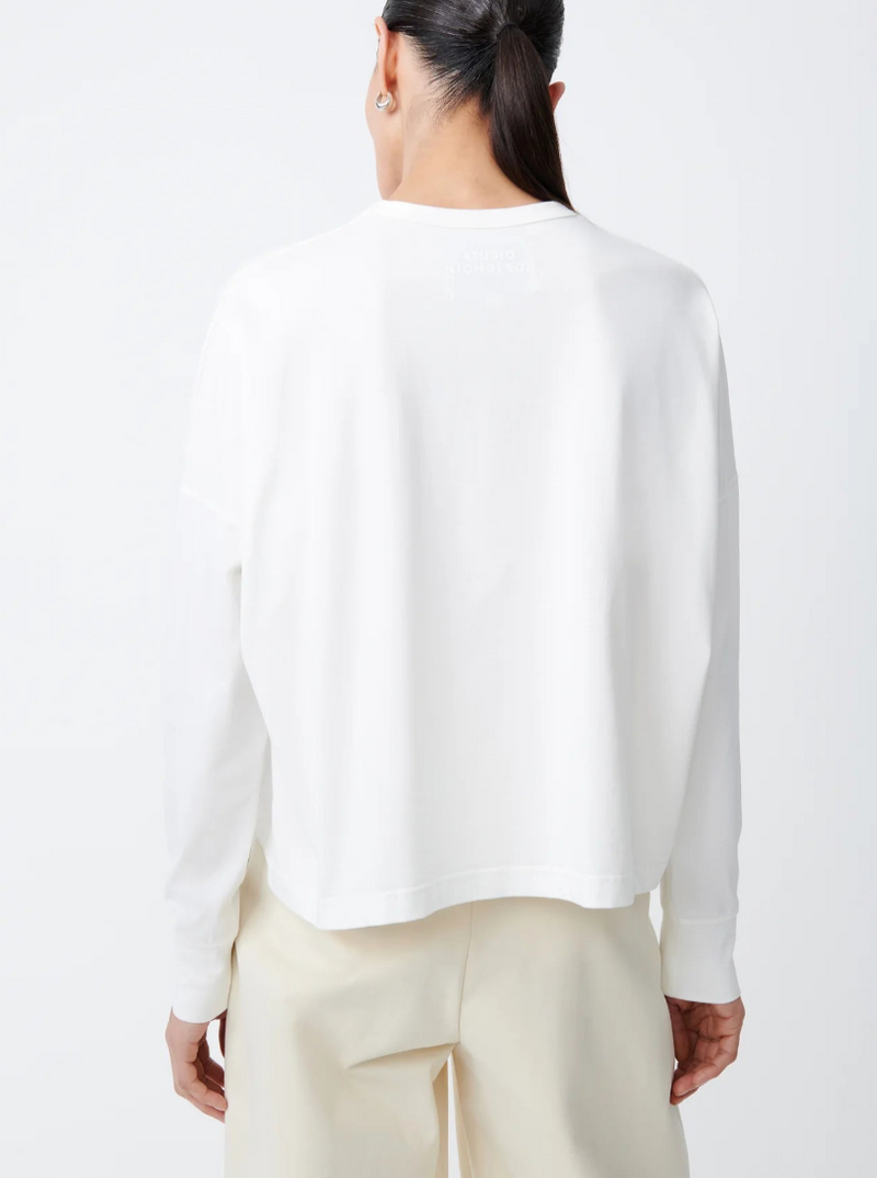 "Loop Long Sleeve T-Shirt Optic White" STUDIO NICHOLSON