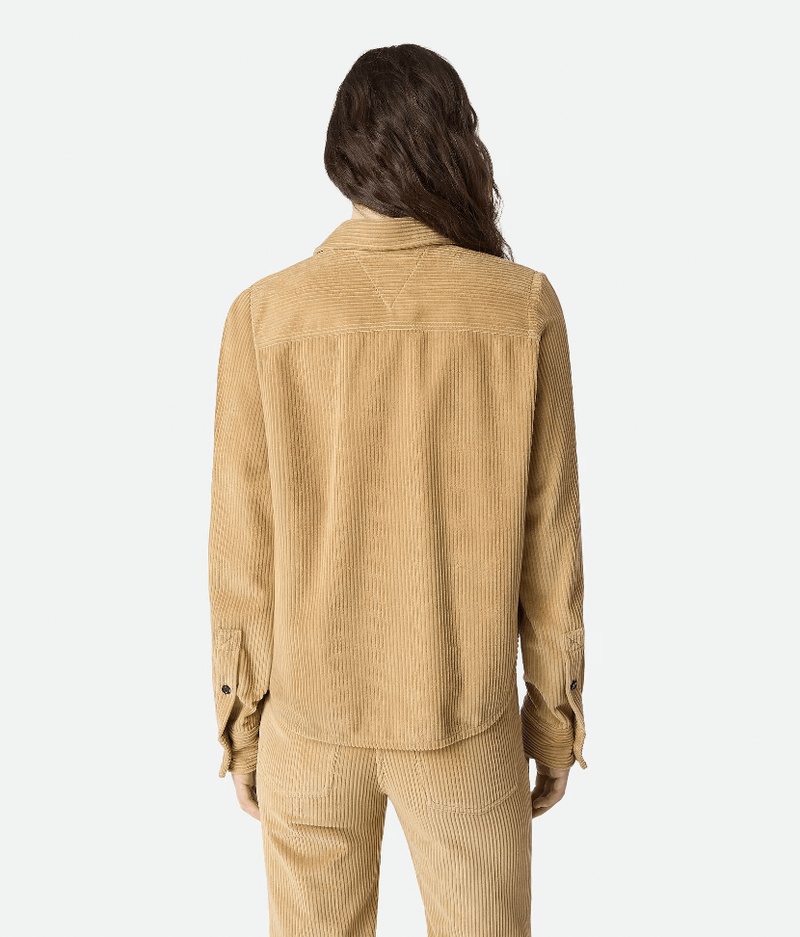 "Cotton ribbed cotton velvet pants Pale Oak / Camel" BOTTEGA VENETA