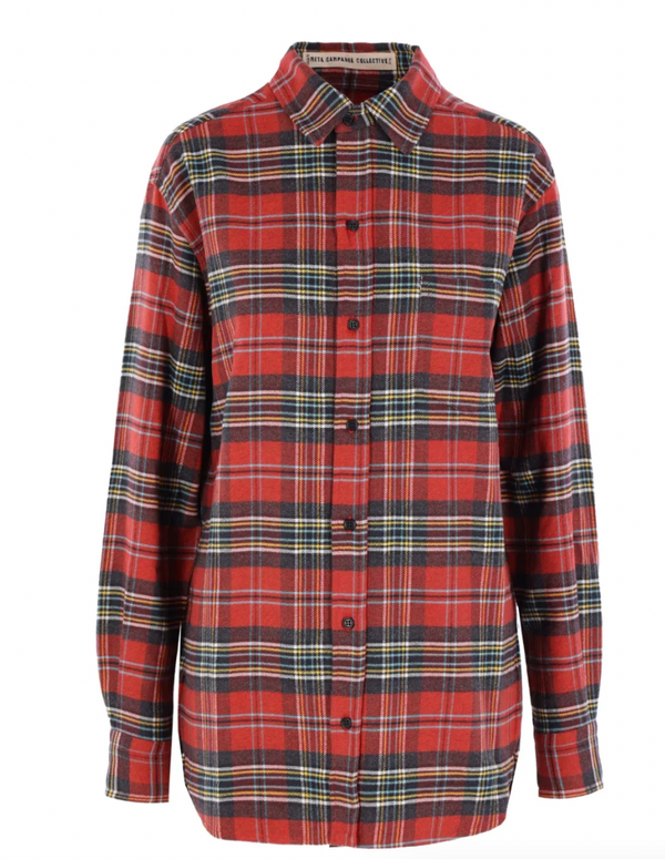 "CHEMISE A CARREAUX ROUGE META CAMPANIA COLLECTIVE"