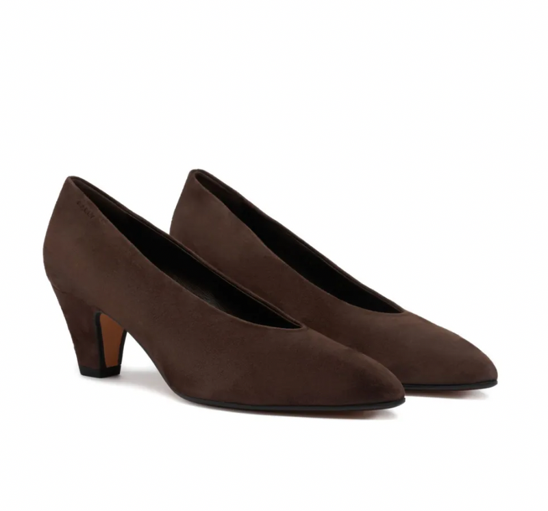 "Escarpins en daim marron" BALLY