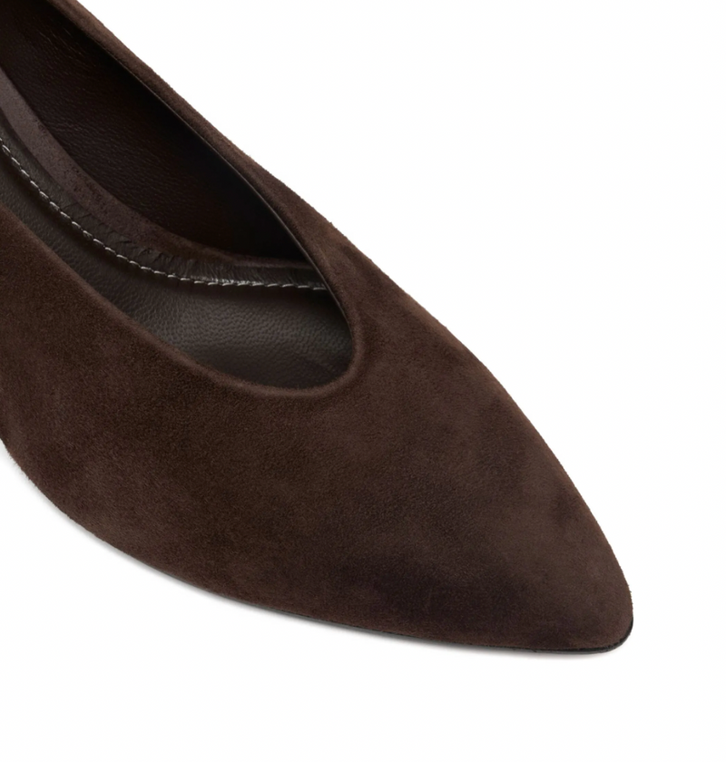 "Escarpins en daim marron" BALLY
