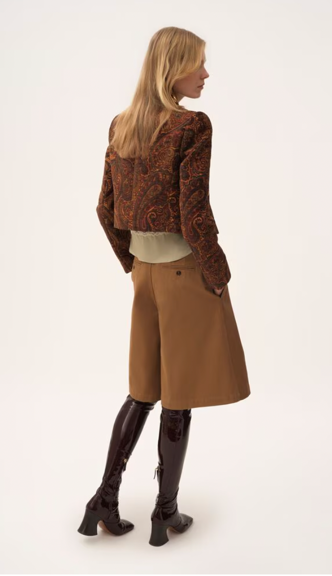 "Veste droite sans col en jacquard tapisserie" CHLOÉ