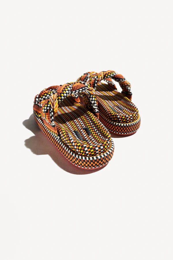 Sandals "Daniela Khaki Orange/ Multicolore" Amambaih