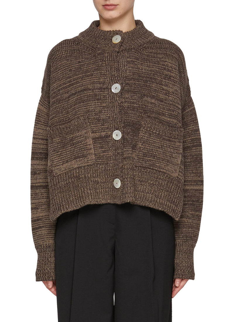 Cardigan "Icebreaker brown mixed" Nackiyé