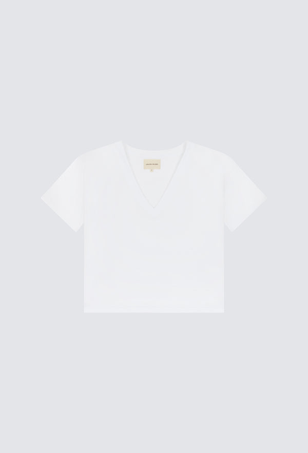 Loulou Studio White V-neck t-shirt