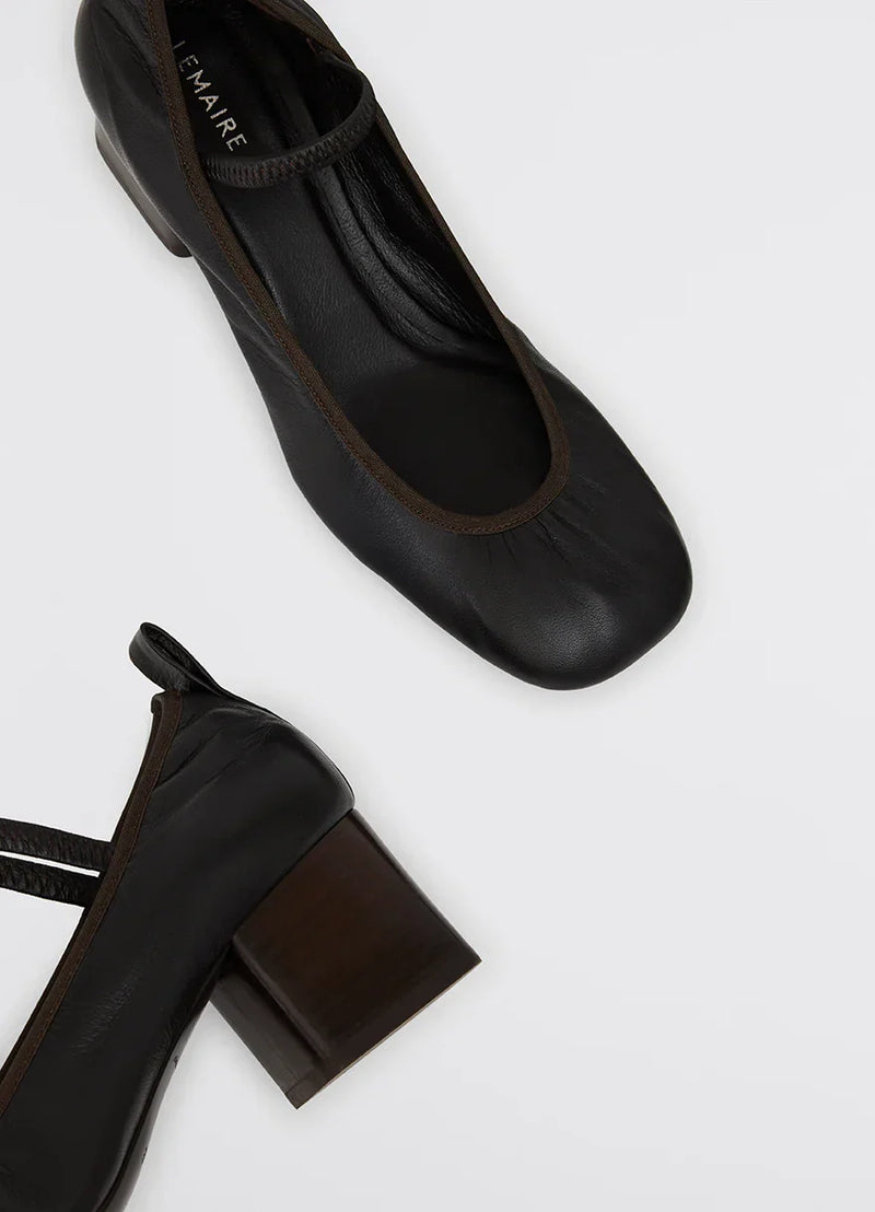 Ballerinas "Dark chocolate square" Lemaire