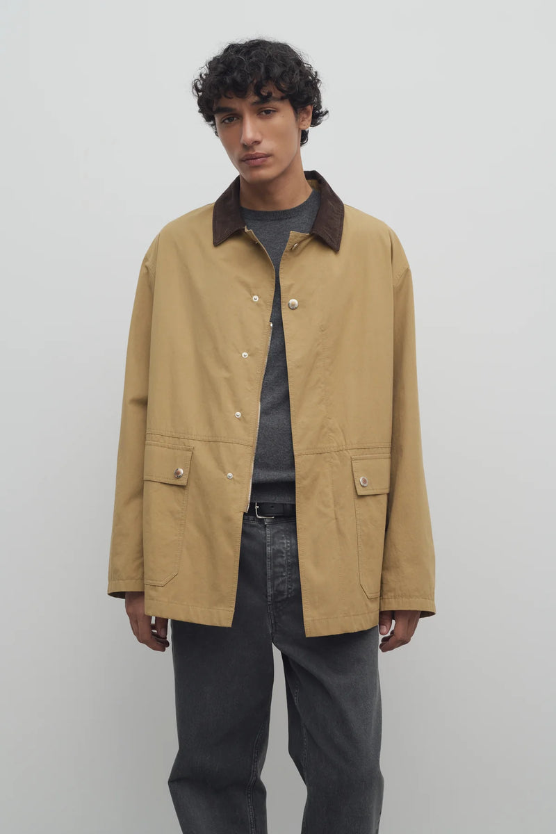 "Frank cotton jacket Deep bistre / camel" The Row