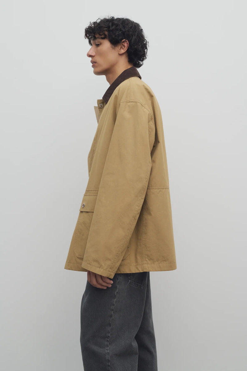 "Frank cotton jacket Deep bistre / camel" The Row