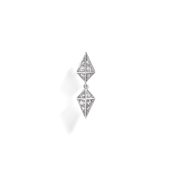 Boucle d'oreille "Rockaway Diamants/ Argent" STATEMENT