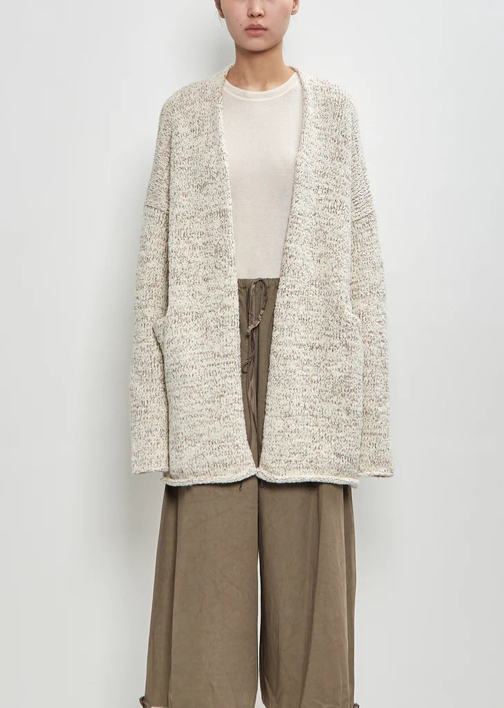 "Marl cardigan Raw White Marl / Ecru Chiné" LAUREN MANOOGIAN