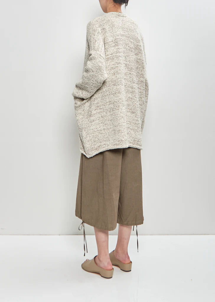 "Marl cardigan Raw White Marl / Ecru Chiné" LAUREN MANOOGIAN