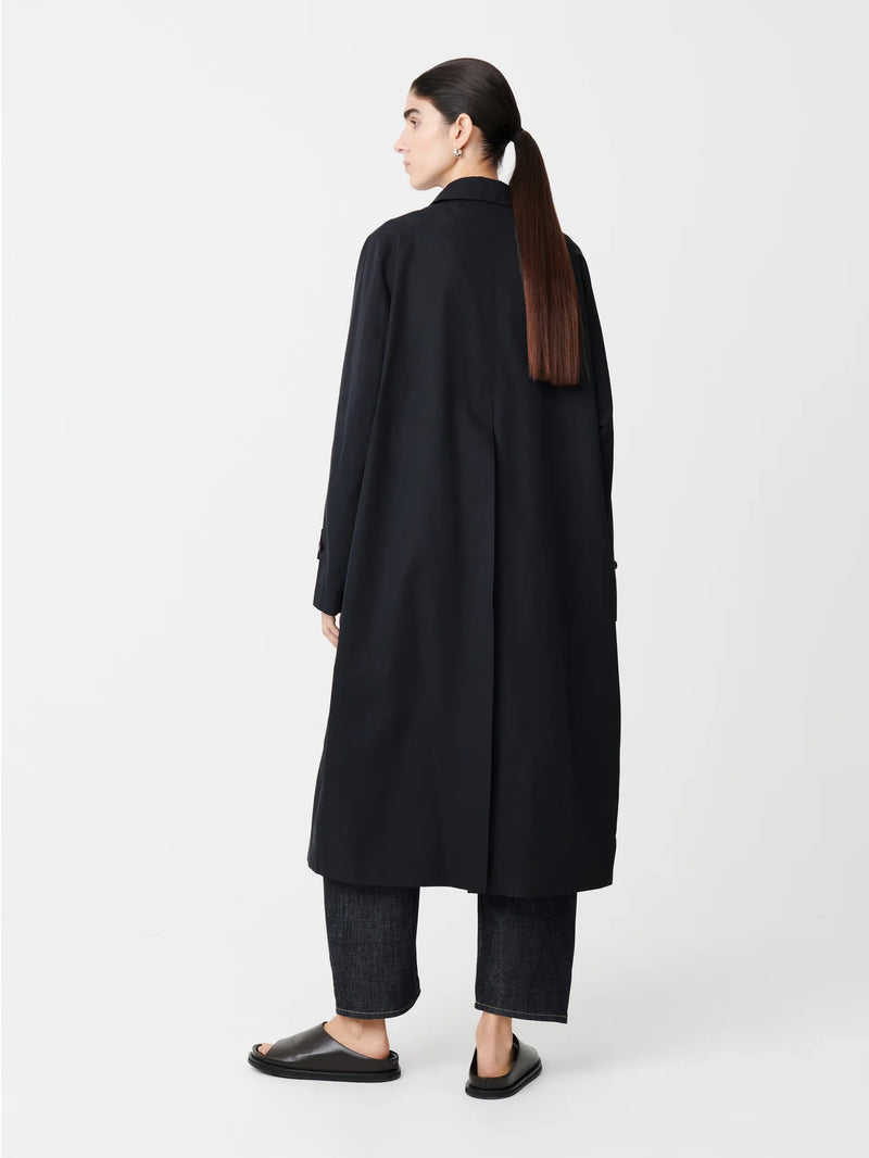 "Holin Technical Cotton Coat Dark navy" STUDIO NICHOLSON
