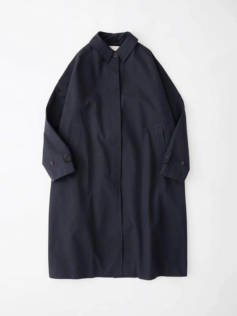 "Holin Technical Cotton Coat Dark navy" STUDIO NICHOLSON