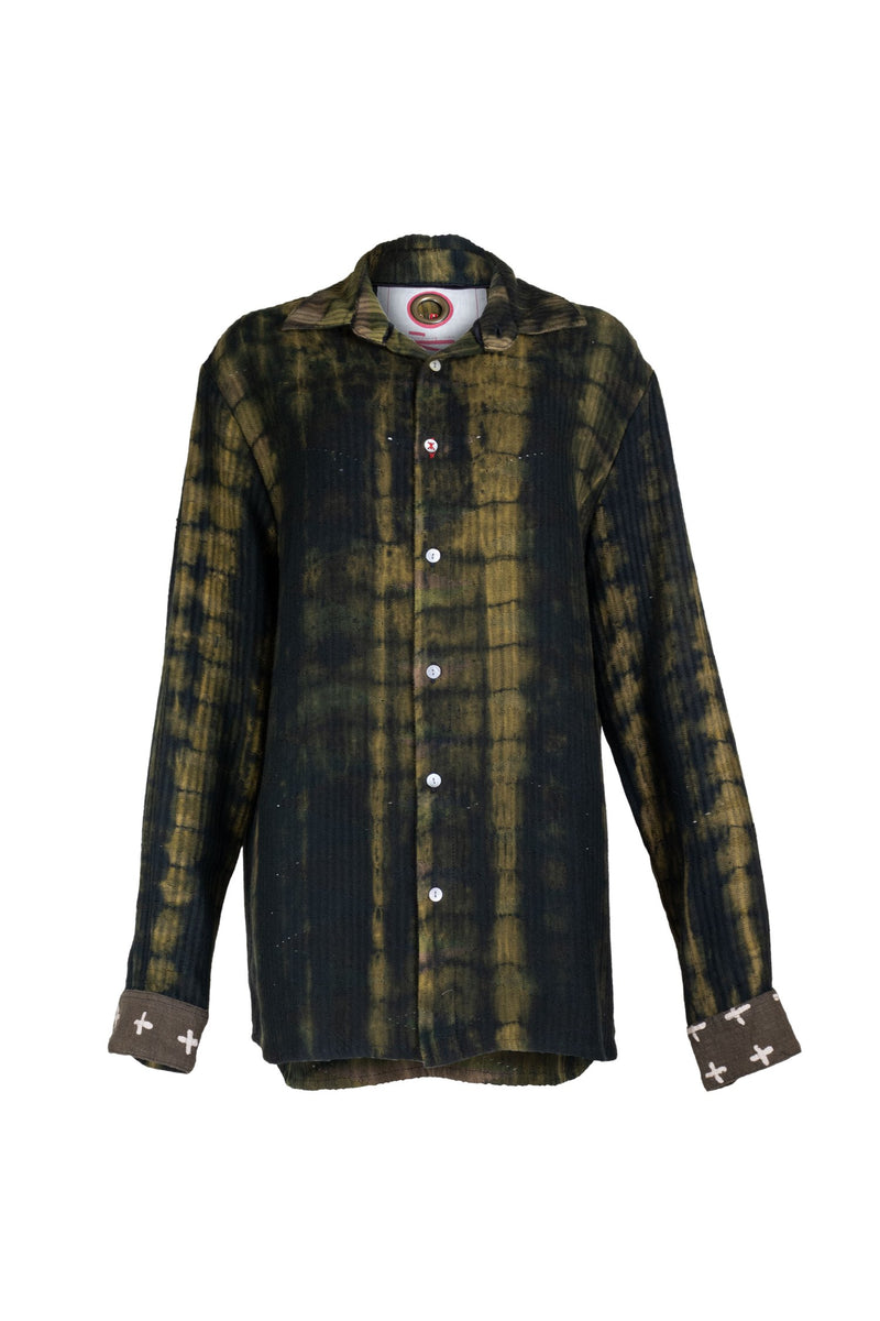 "Luana khaki cotton/ shirt Green"Ikkim'o