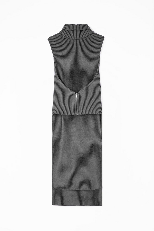 Jil Sander gray collar dress