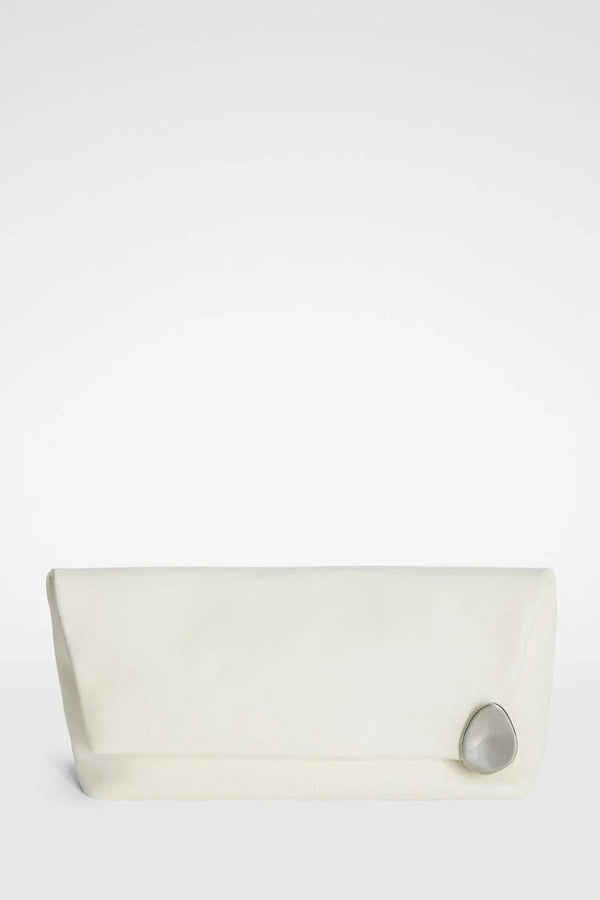 Pochette "Jewel Zip Eggshell (Blanc Cassé)" JIL SANDER