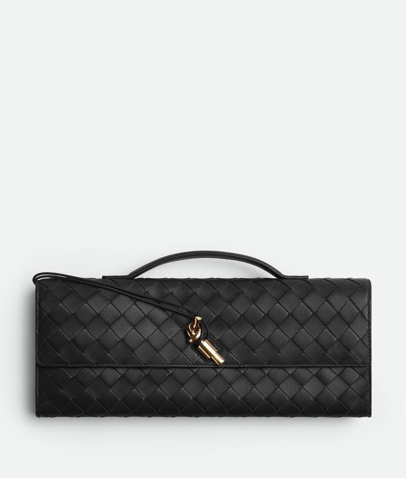 "Long Andiamo with handle Black" BOTTEGA VENETA