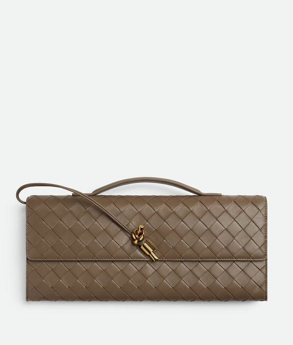 Pochette "Andiamo Longue avec Anse Pinecone (Taupe)" BOTTEGA VENETA