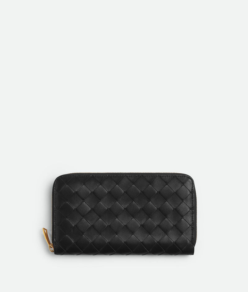 Nappa Intreccio leather wallet Black BOTTEGA VENETA