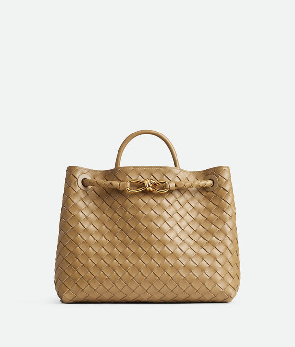 Bag "Andiamo Middle Praline (Camel)" BOTTEGA VENETA