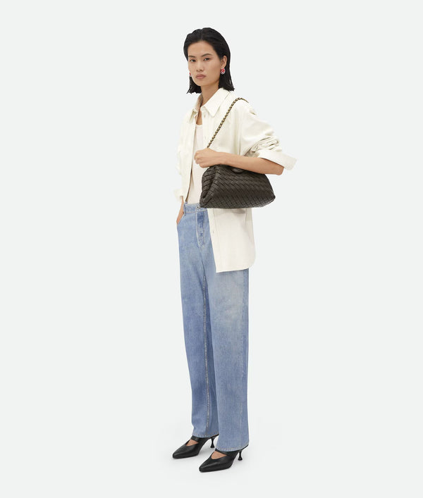 "Lauren 1980 medium -format pocket with khaki channel" BOTTEGA VENETA