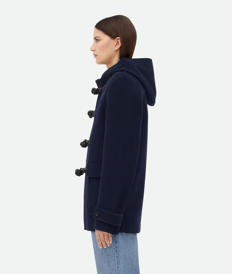 Manteau Duffle en Laine Marine BOTTEGA VENETA